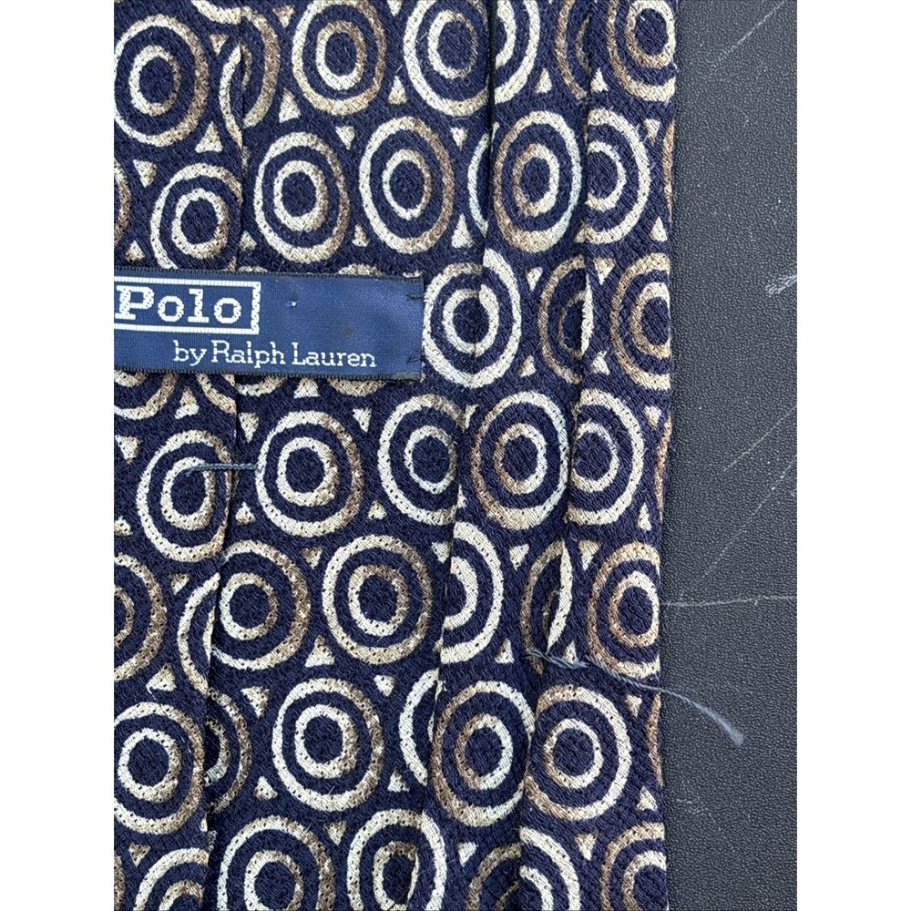 Vintage Polo Ralph Lauren 100% all silk luxury geometric neck tie